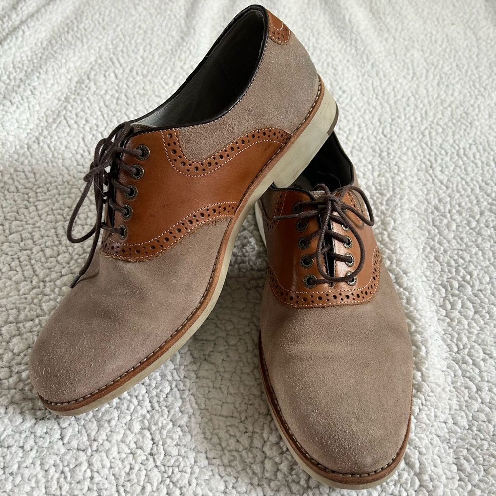 Johnston and Murphy Sheepskin Casual Saddle Shoe Oxfords size 9.5